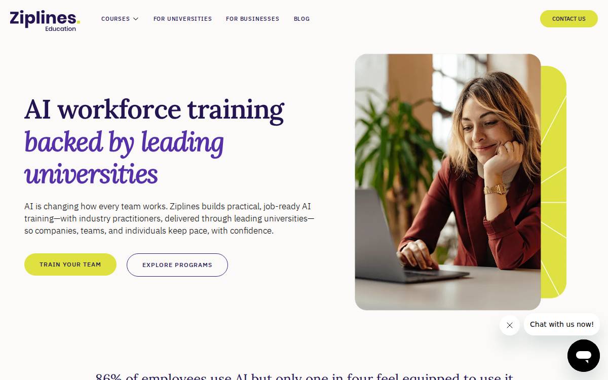 Ziplines website preview