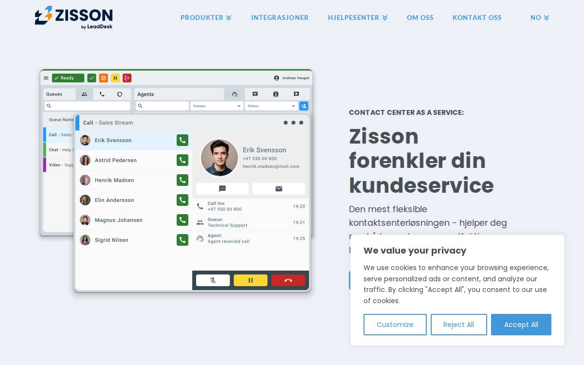 Zisson website preview
