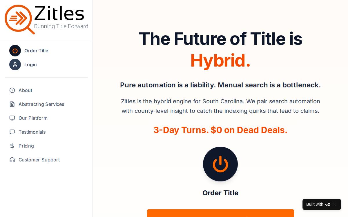 Zitles website preview