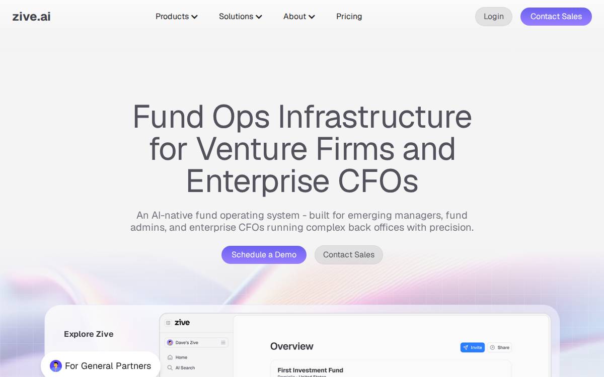 Zive website preview