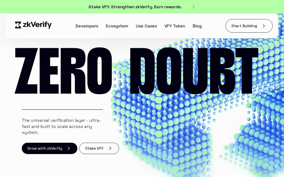 Zkverify website preview
