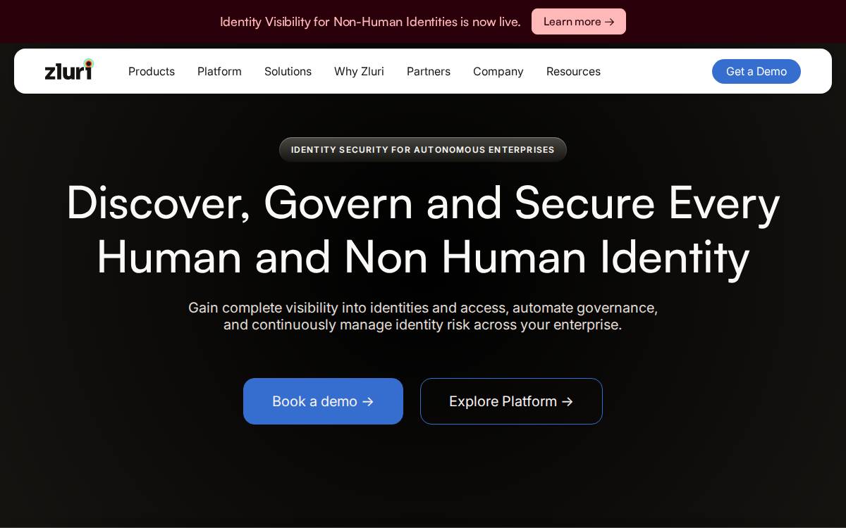 Zluri website preview
