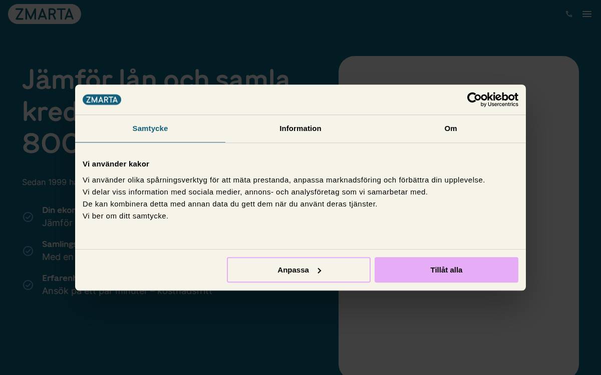 Zmarta website preview
