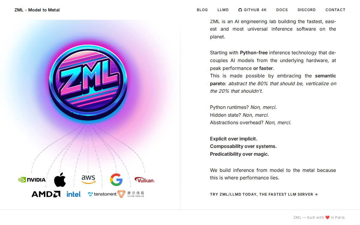 Zml website preview