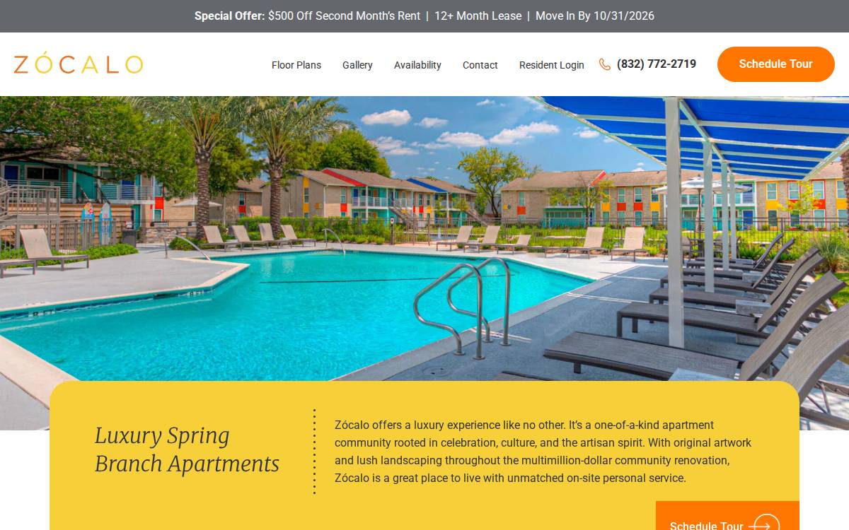 Zocaloliving website preview