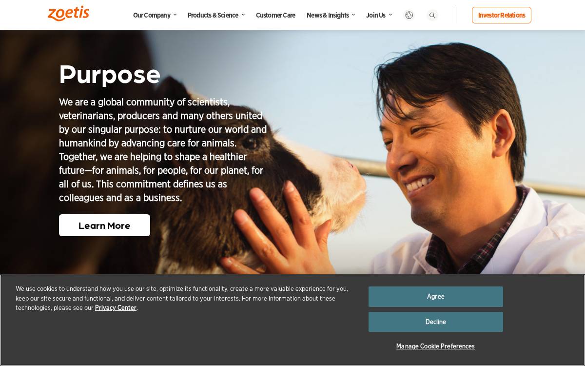 Zoetis website preview