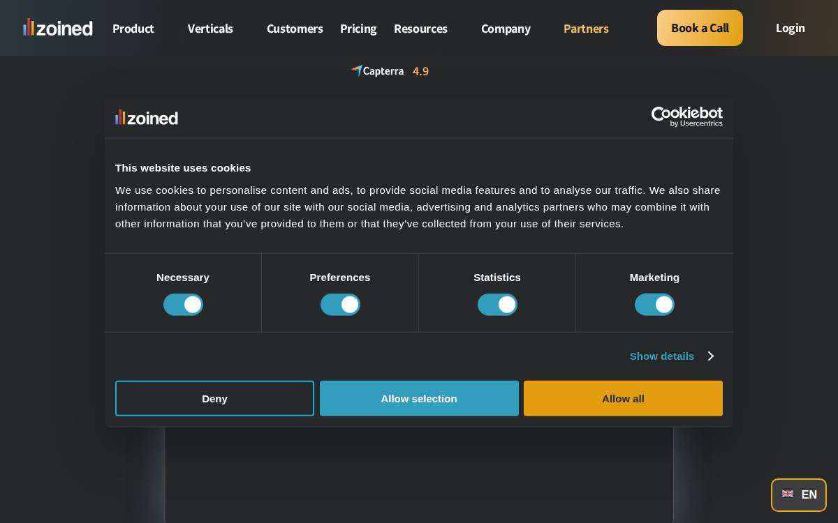 Zoined website preview