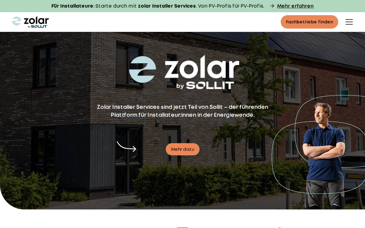 Zolar website preview