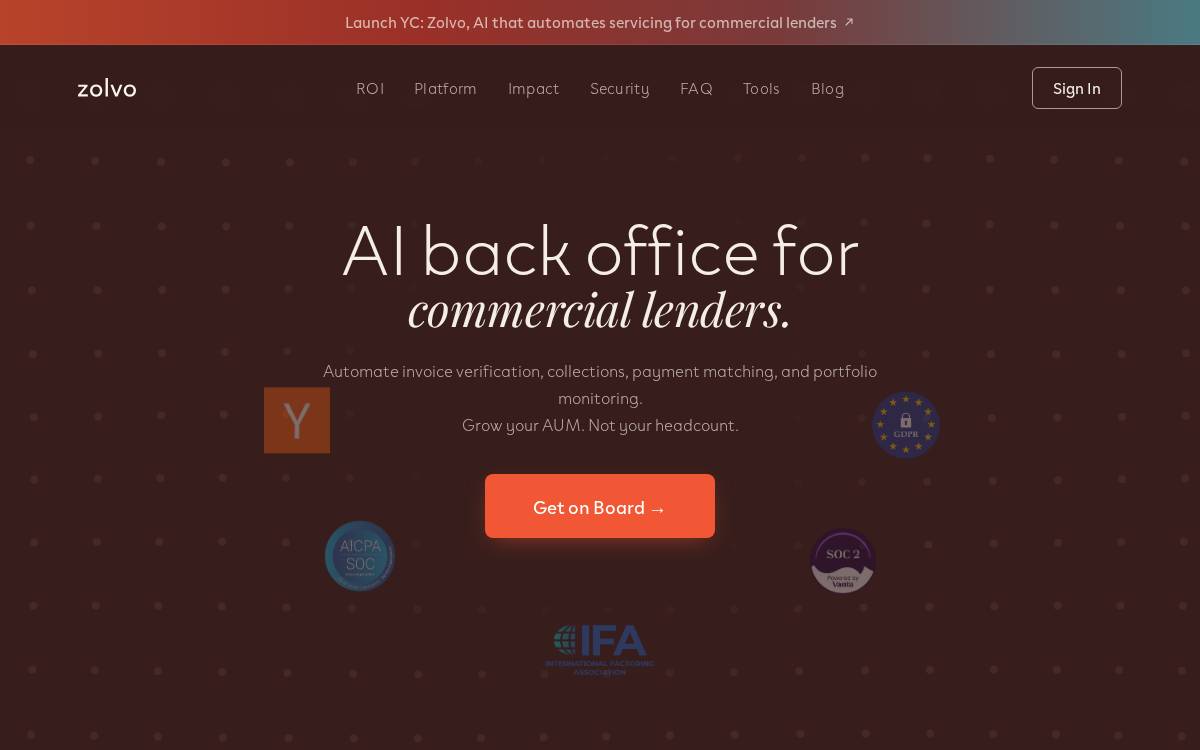 Zolvo website preview