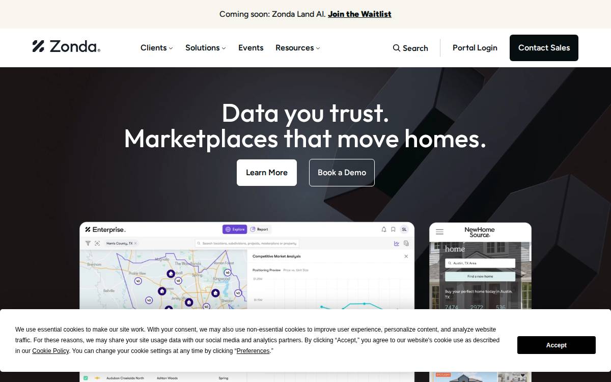Zondahome website preview