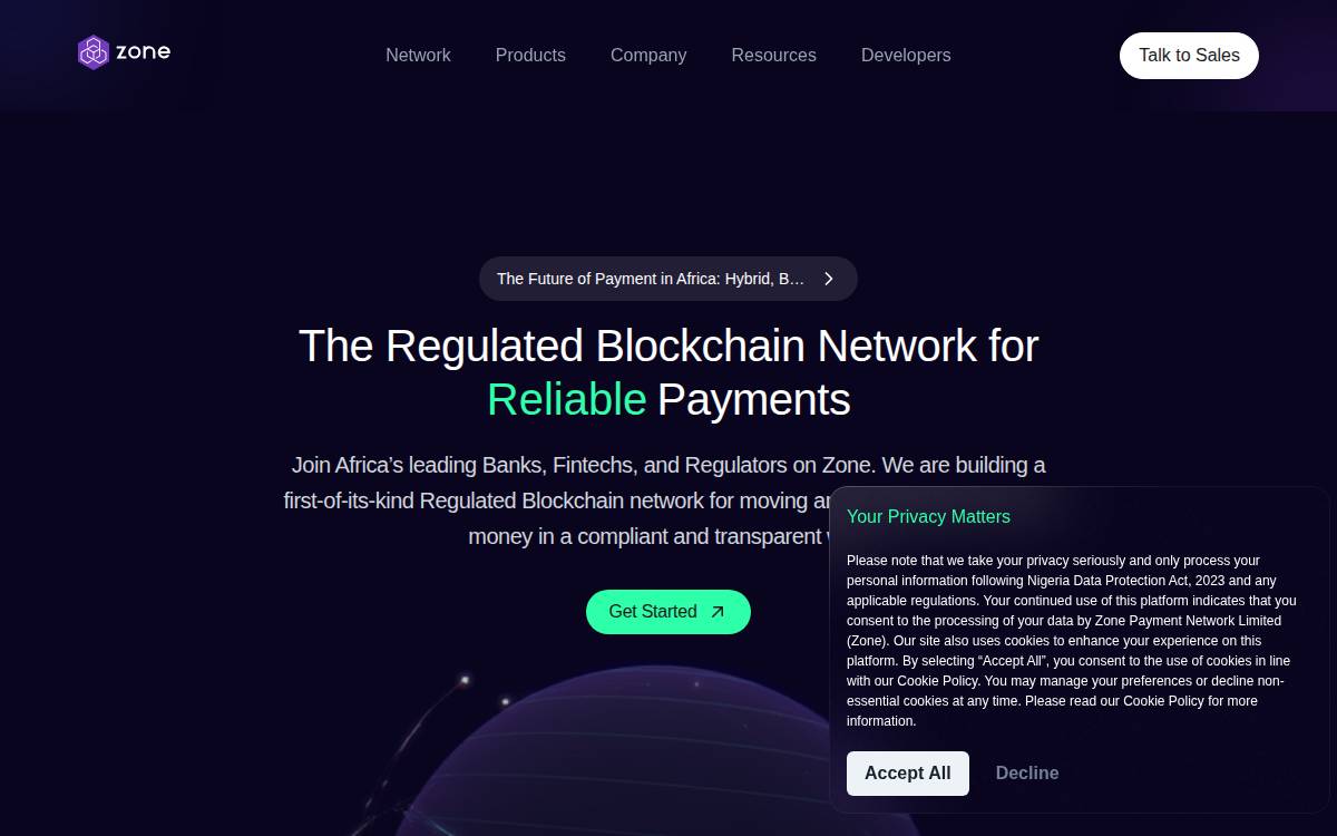 Zone website preview