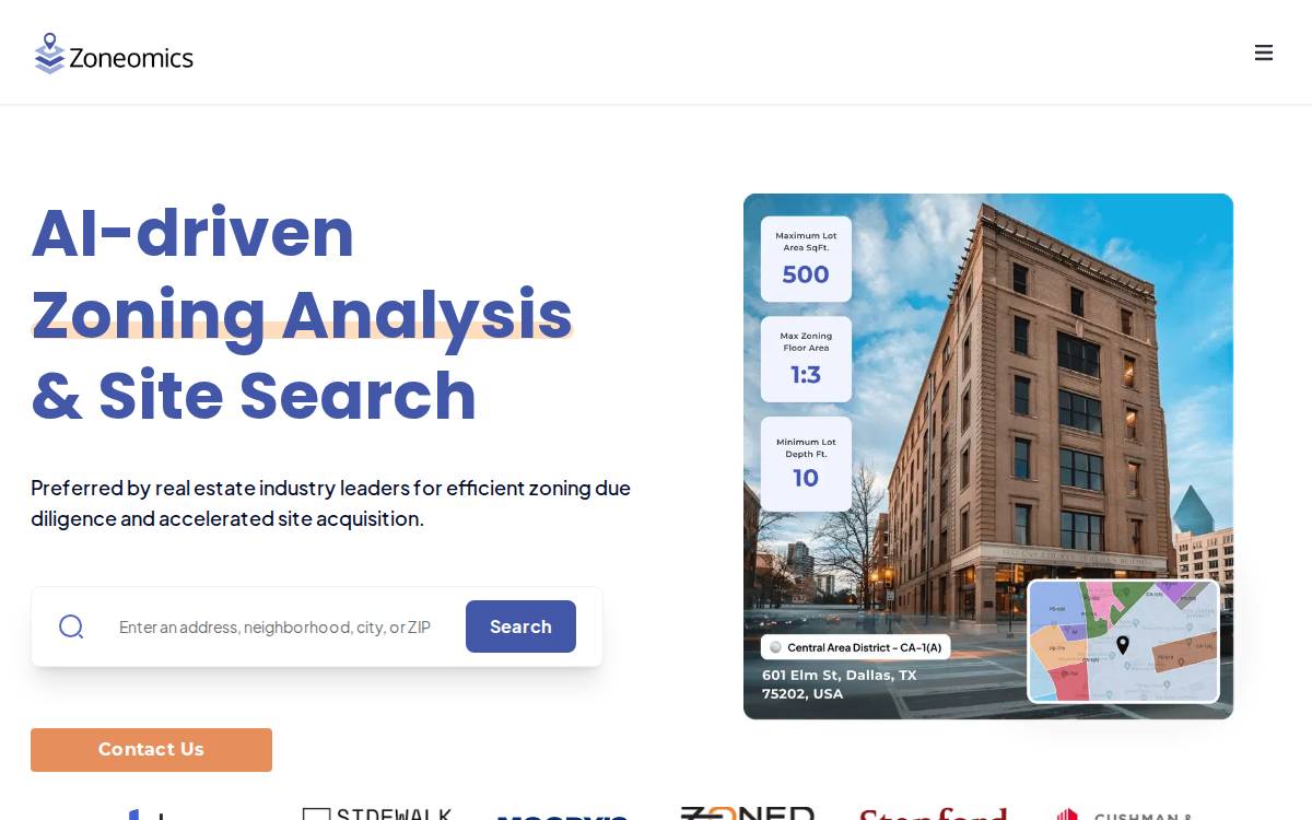 Zoneomics website preview