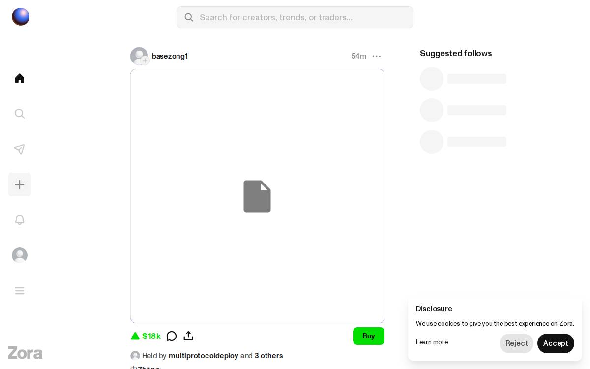 Zora website preview