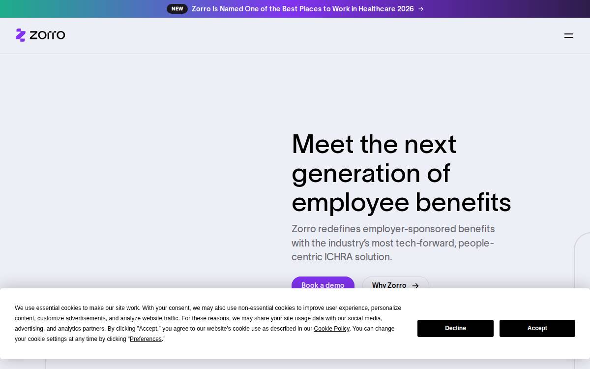 Zorro website preview