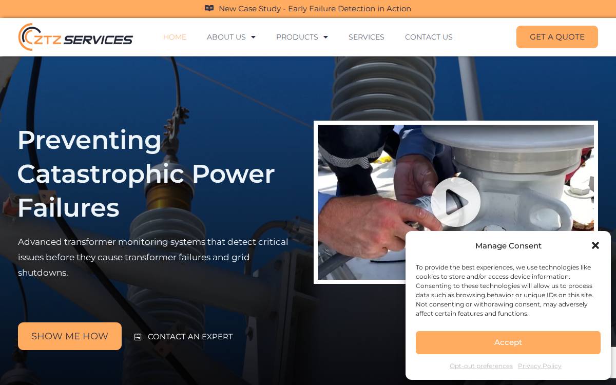 ZTZ Services website preview