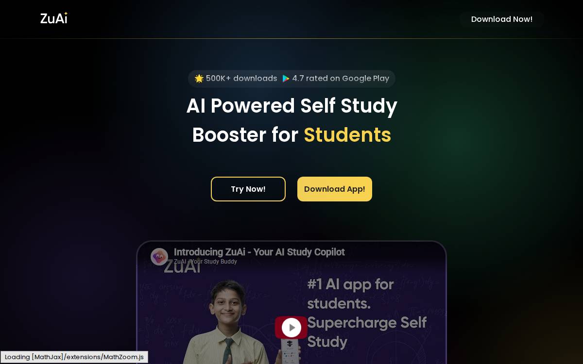 ZuAI website preview