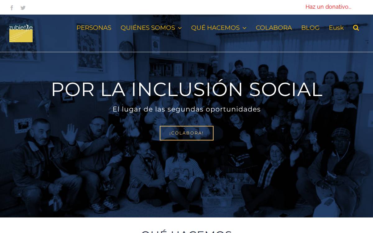 Zubietxe website preview