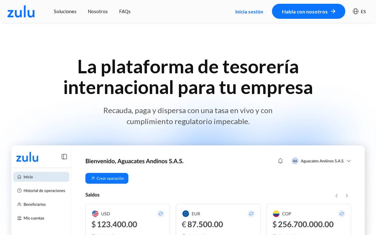 Zulu Crypto website preview