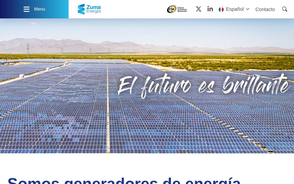 Zuma Energia website preview