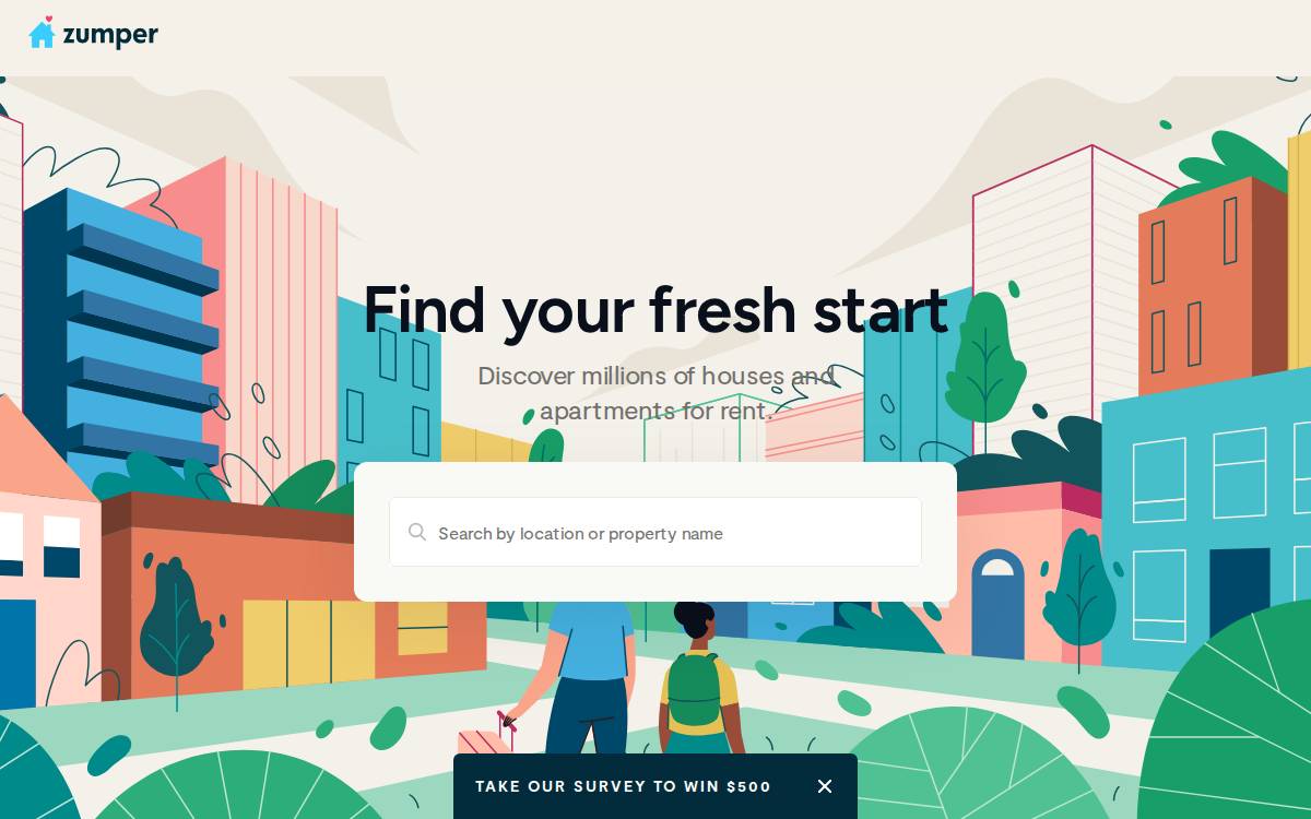 Zumper website preview