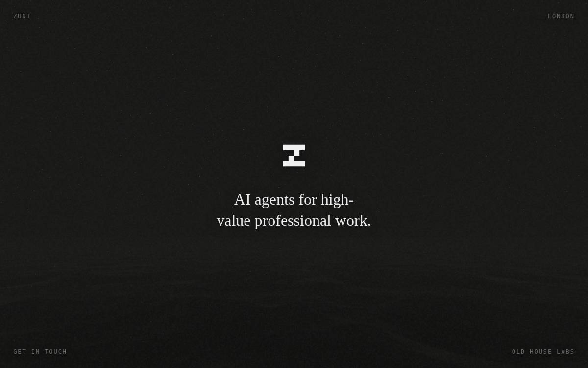 Zuni website preview
