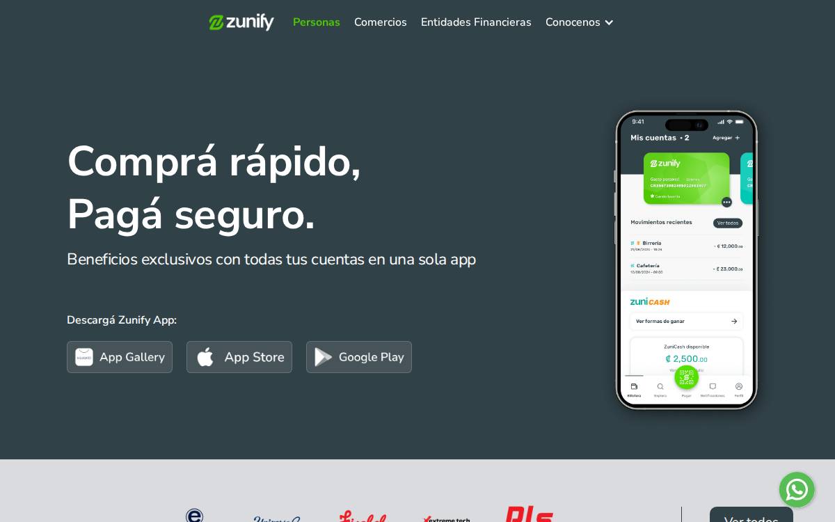 Zunify website preview