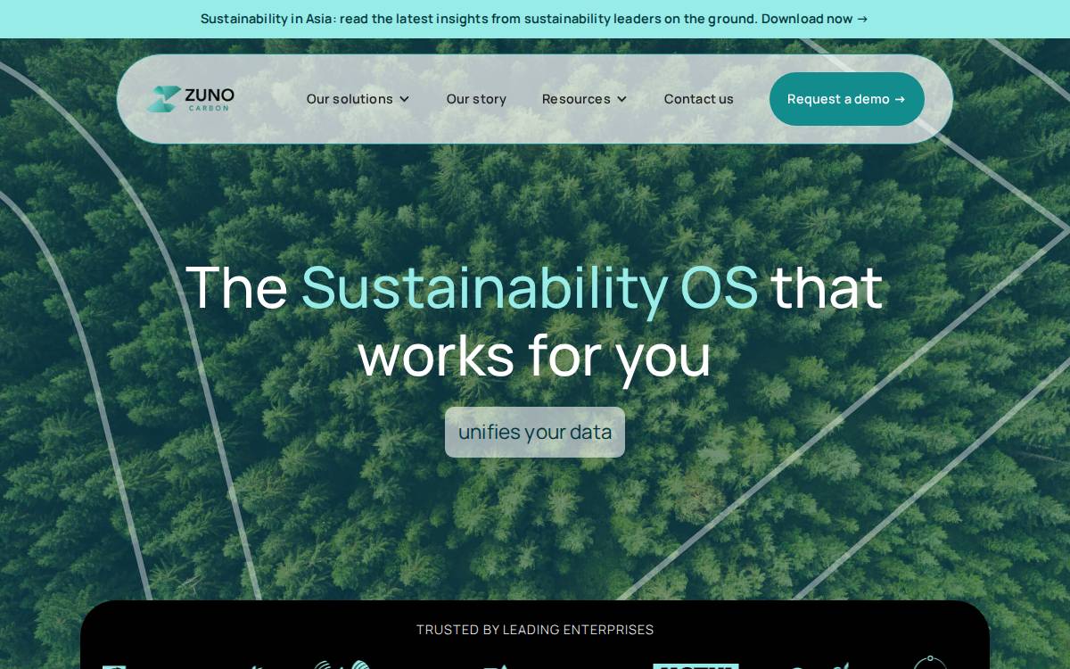 Zunocarbon website preview