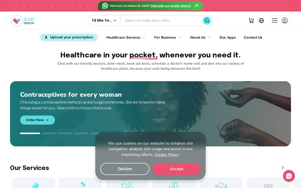 Zuri website preview