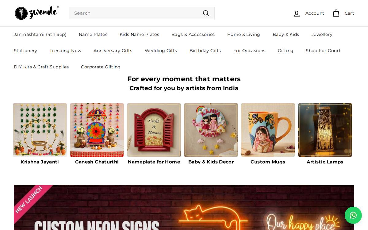 Zwende website preview