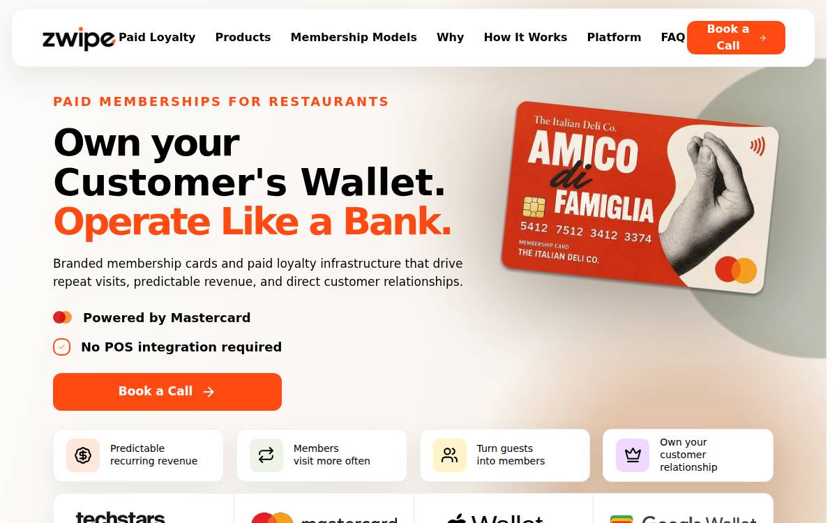 Zwipe website preview