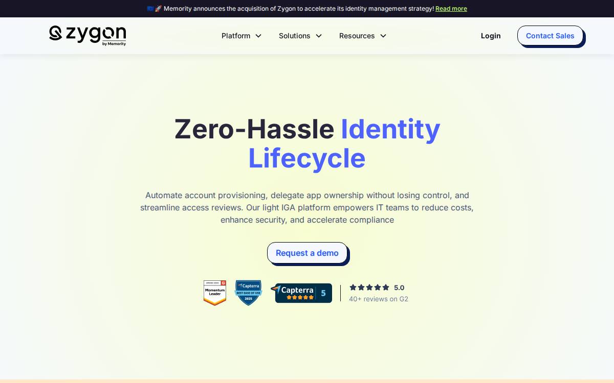 Zygon website preview