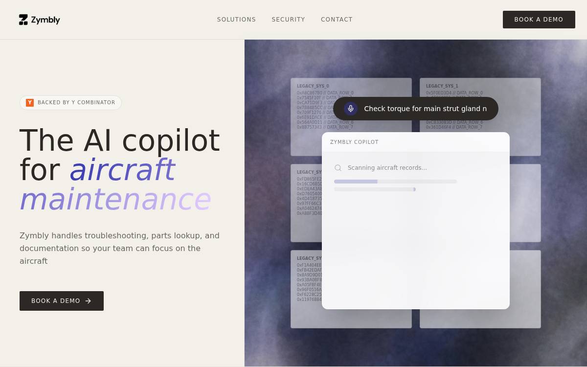 Zymbly website preview