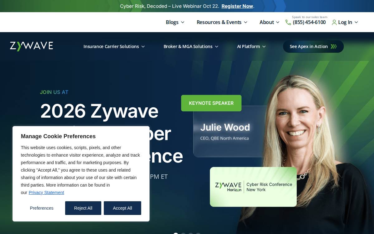 Zywave website preview