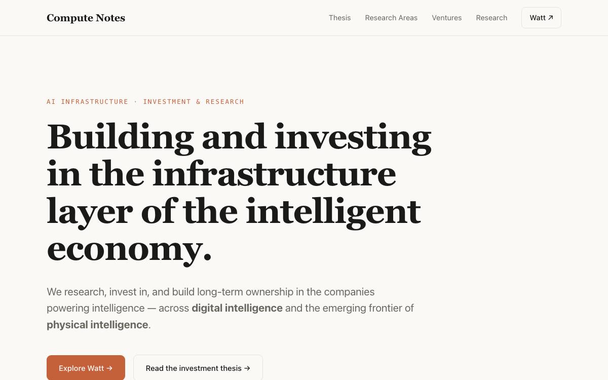 Compute Notes website preview