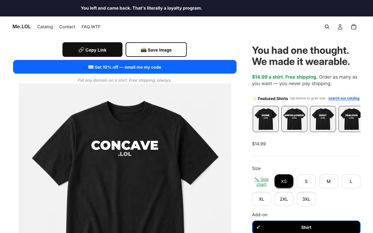 Concave website preview