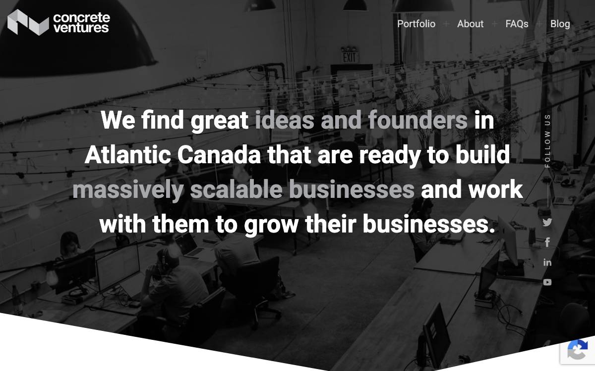 Concrete Ventures website preview
