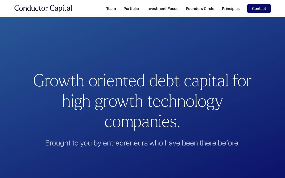 Conductor Capital website preview
