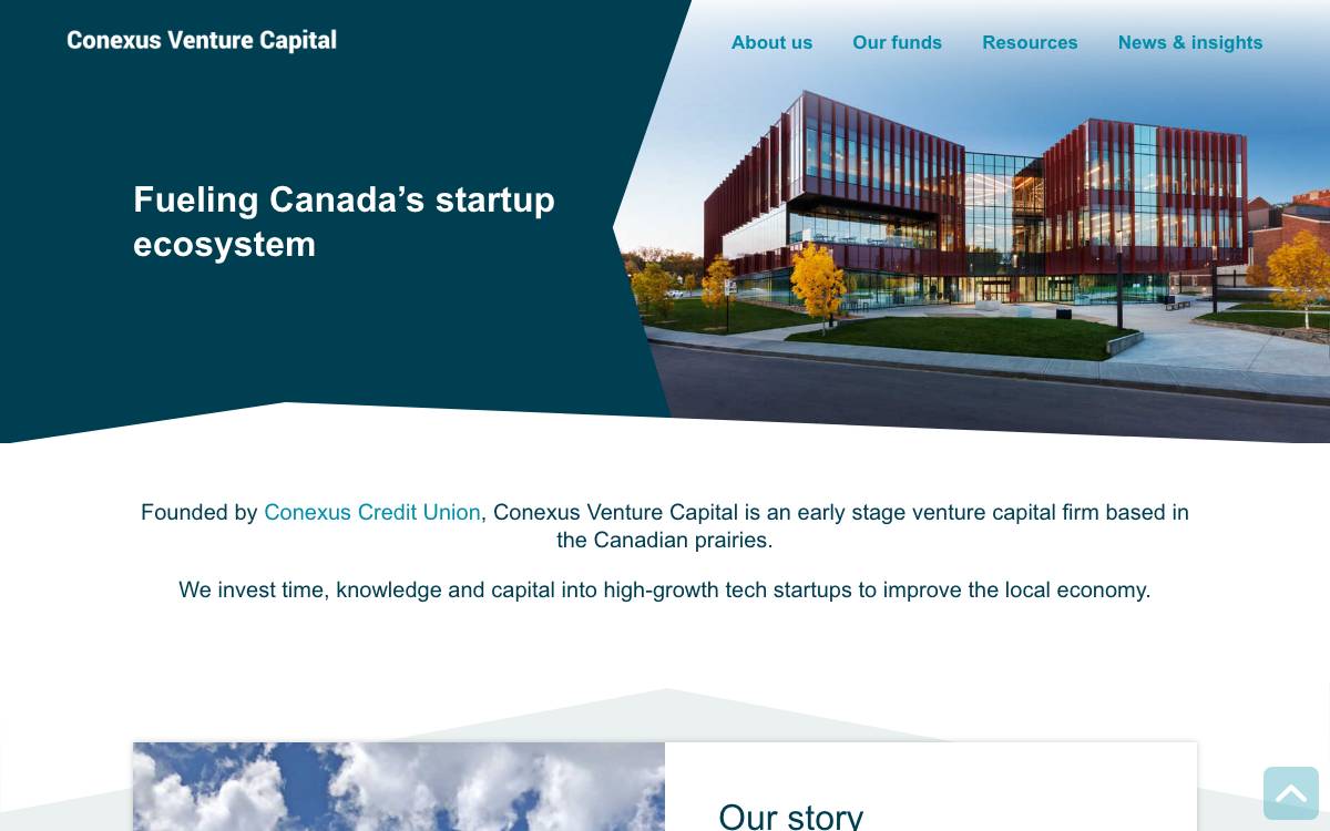 Conexus Venture Capital website preview