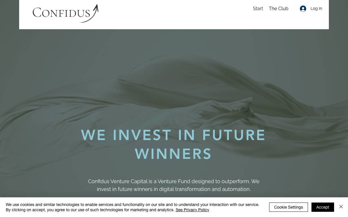 Confidus Venture Capital website preview