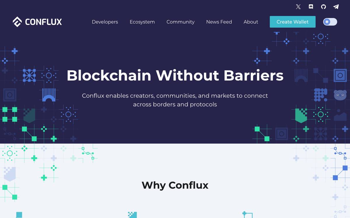 Conflux Network website preview