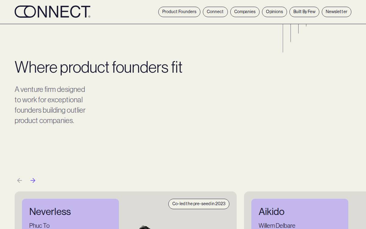 Connect Ventures website preview