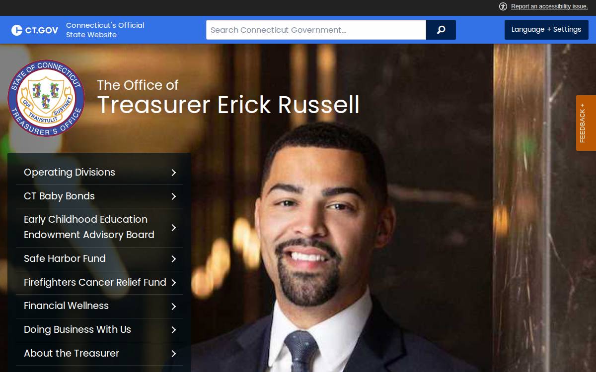 Connecticut Retirement Plans and Trust Funds website preview
