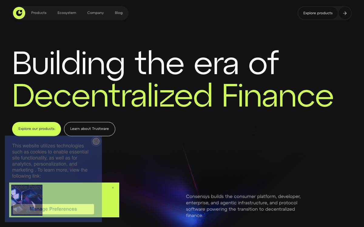 ConsenSys website preview
