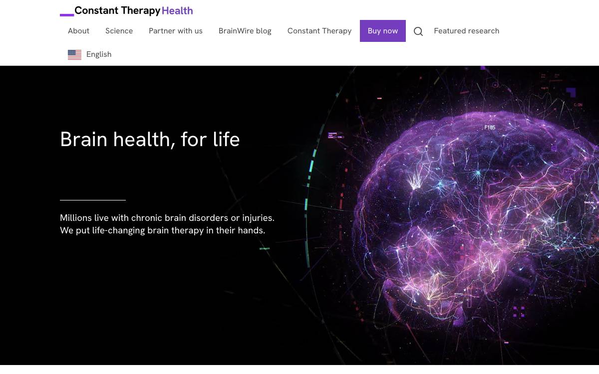 Constant Therapy website preview