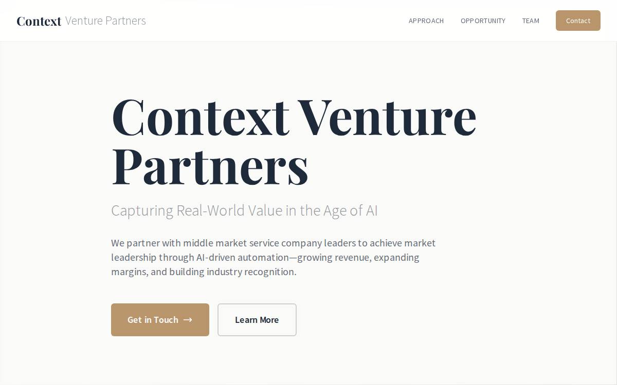 Context Venture Partners website preview