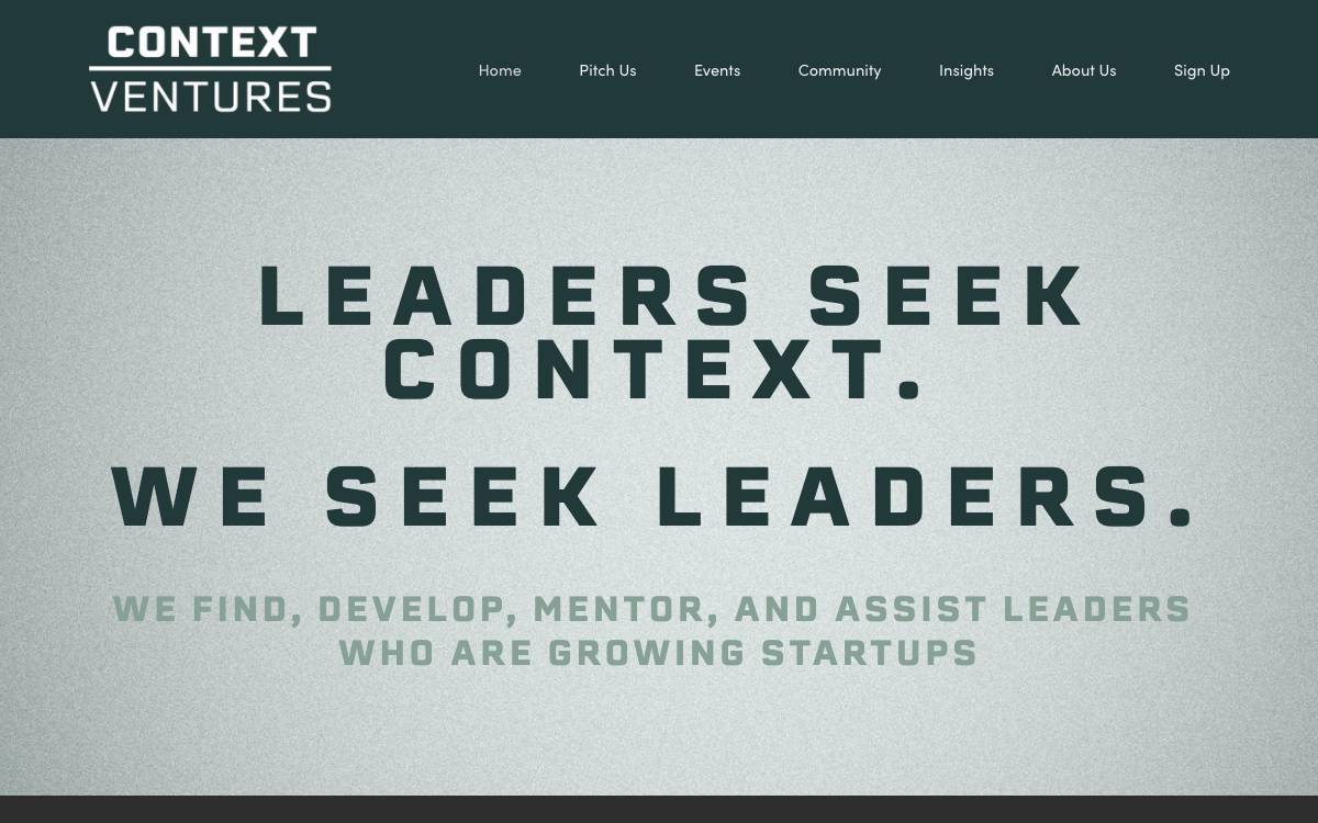 Context Ventures website preview