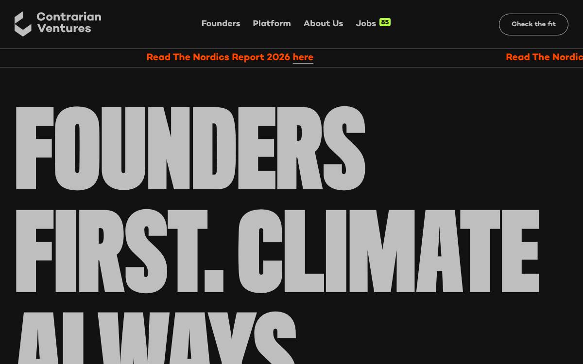 Contrarian Ventures website preview