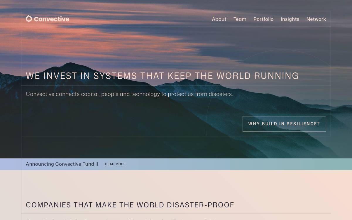 Convective Capital website preview