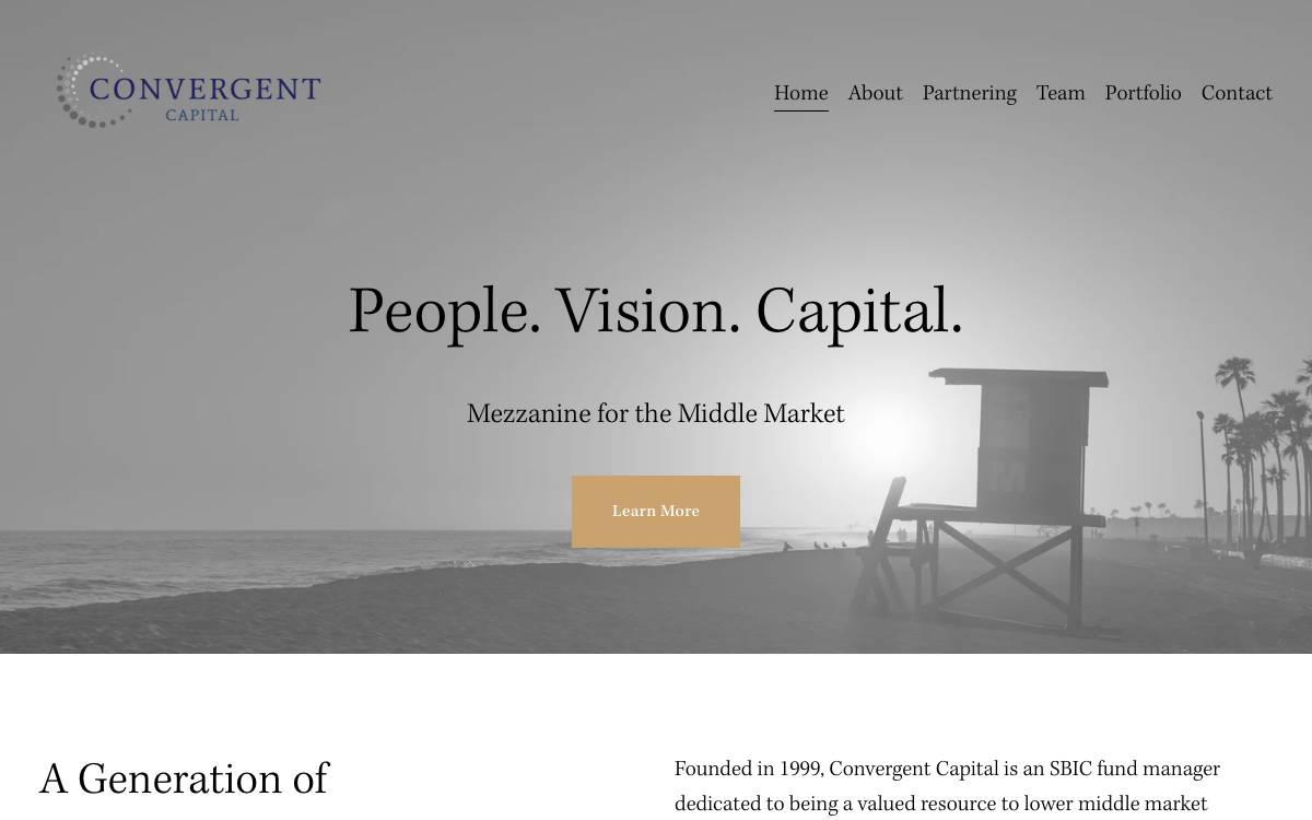 Convergent Capital website preview