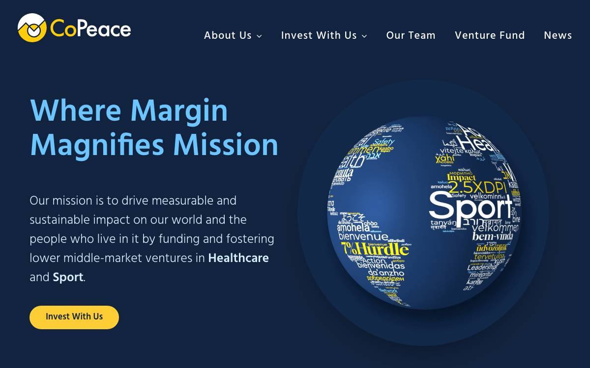 CoPeace Capital website preview